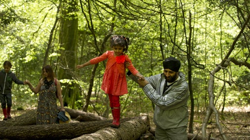 Family, play trail, Box Hill play, Surrey, family walk